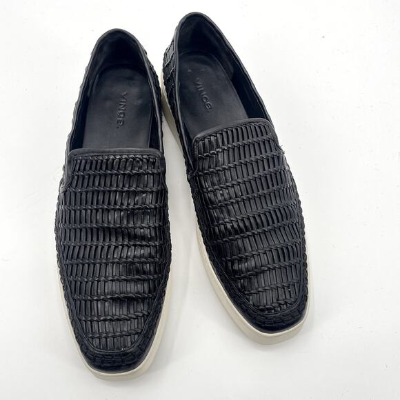Vince | Platform Black Textured Sneaker Shoes // 10 - Picture 2 of 9